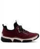 BOTKI sneakersy 36 RIEKER 45973 bordowe damskie półbuty bordo